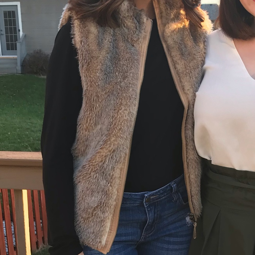Faux fur vest